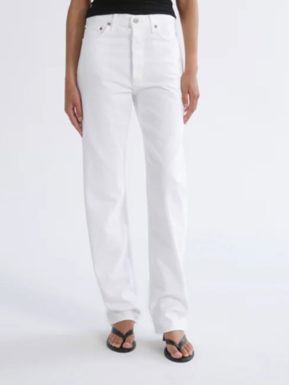 $368 AGOLDE 90's Pinch Waist Jean White Size 27 New